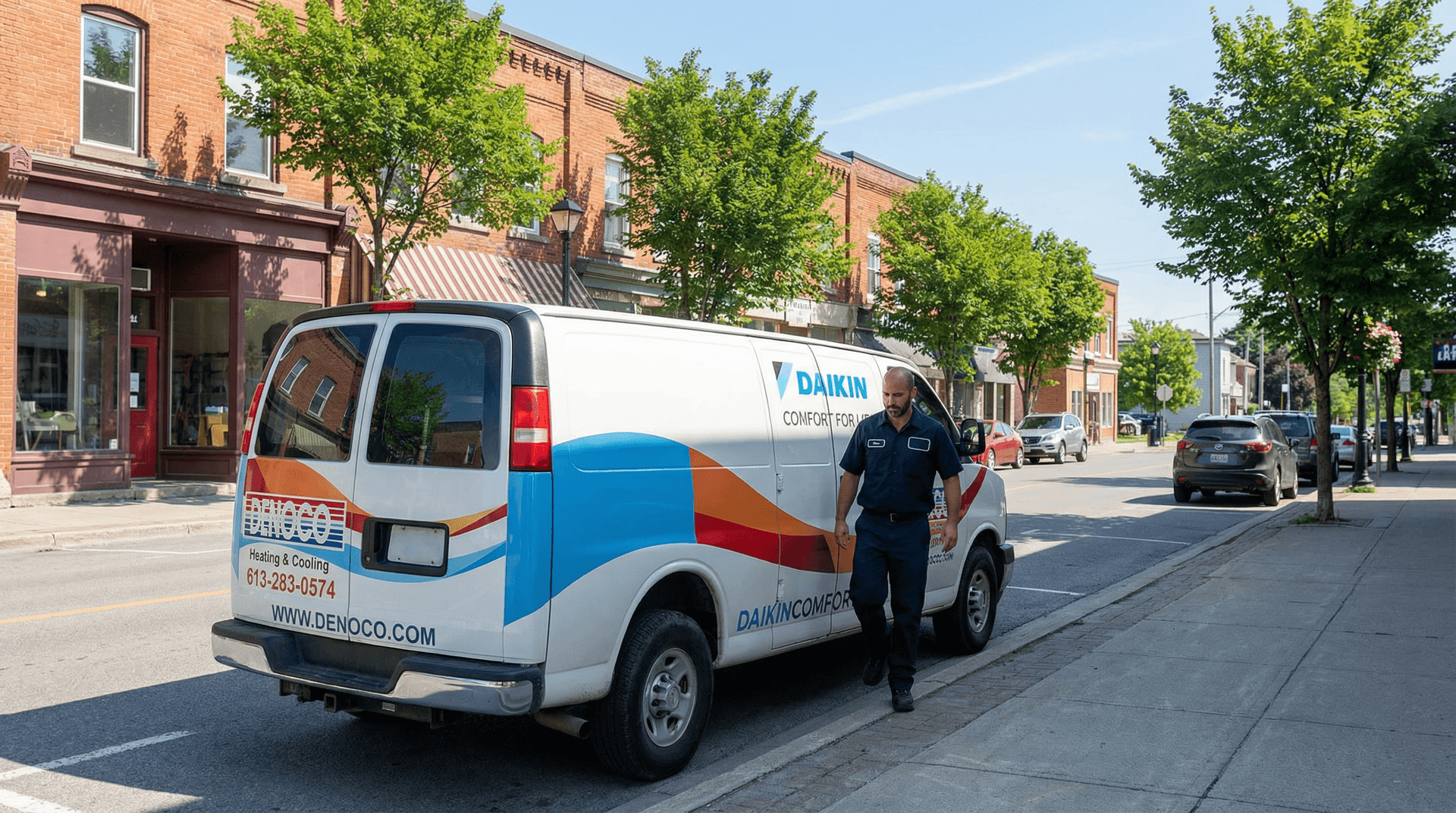 Denoco service van in an Eastern Ontario community
