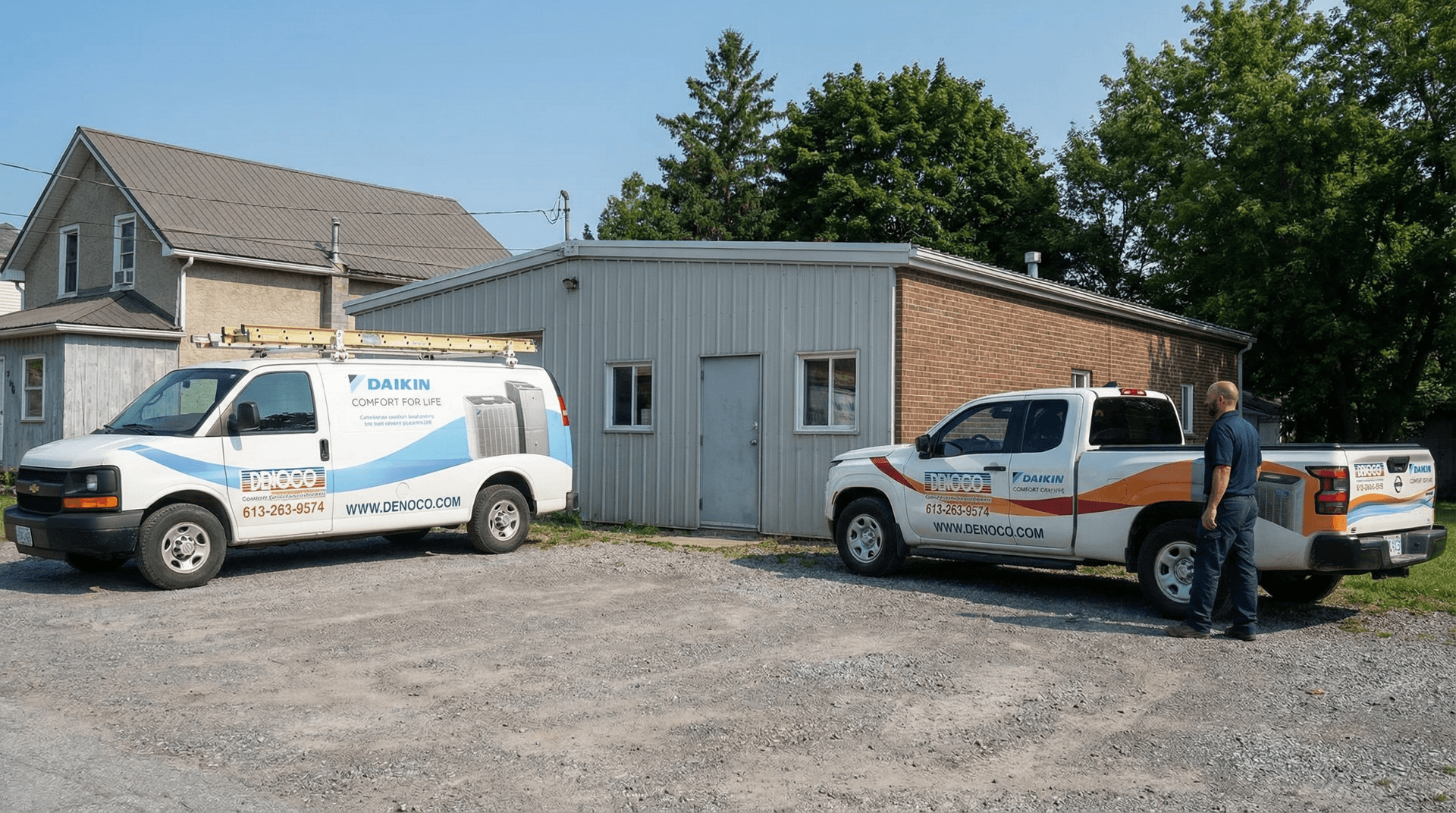 Denoco fleet and shop in Eastern Ontario