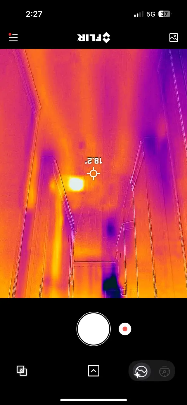 Radiant floor heat tubing laid on insulation