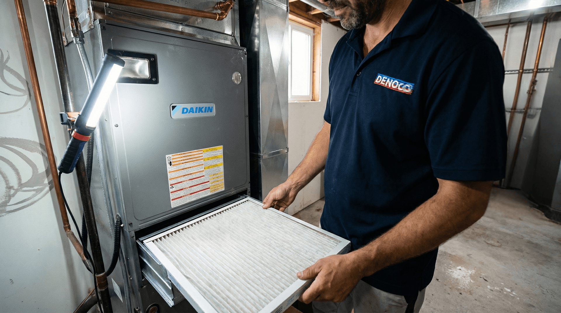 Media filter installation matched to blower and duct capacity