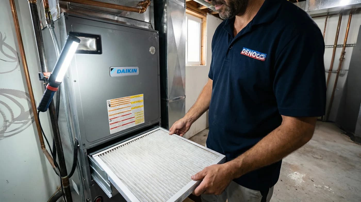 Media filter installation matched to blower and duct capacity