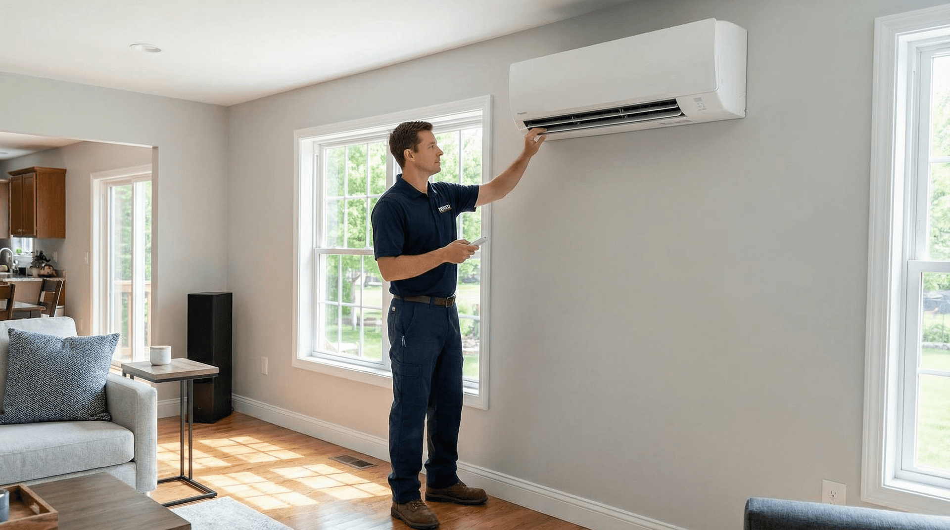 Daikin ductless indoor head with professional installation