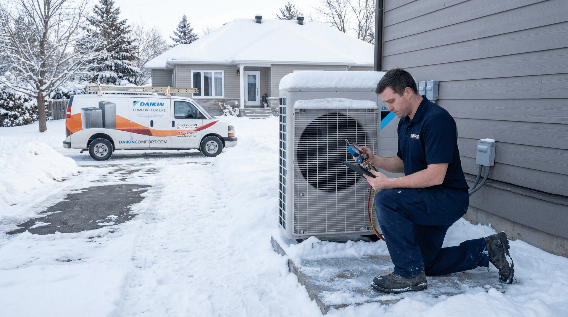 Cold-climate Daikin heat pump commissioning at a South-Eastern Ontario home